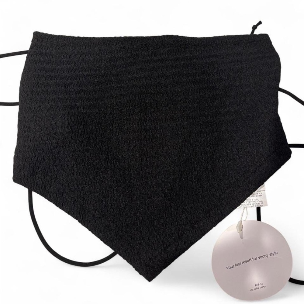 Black Textured Crop Top